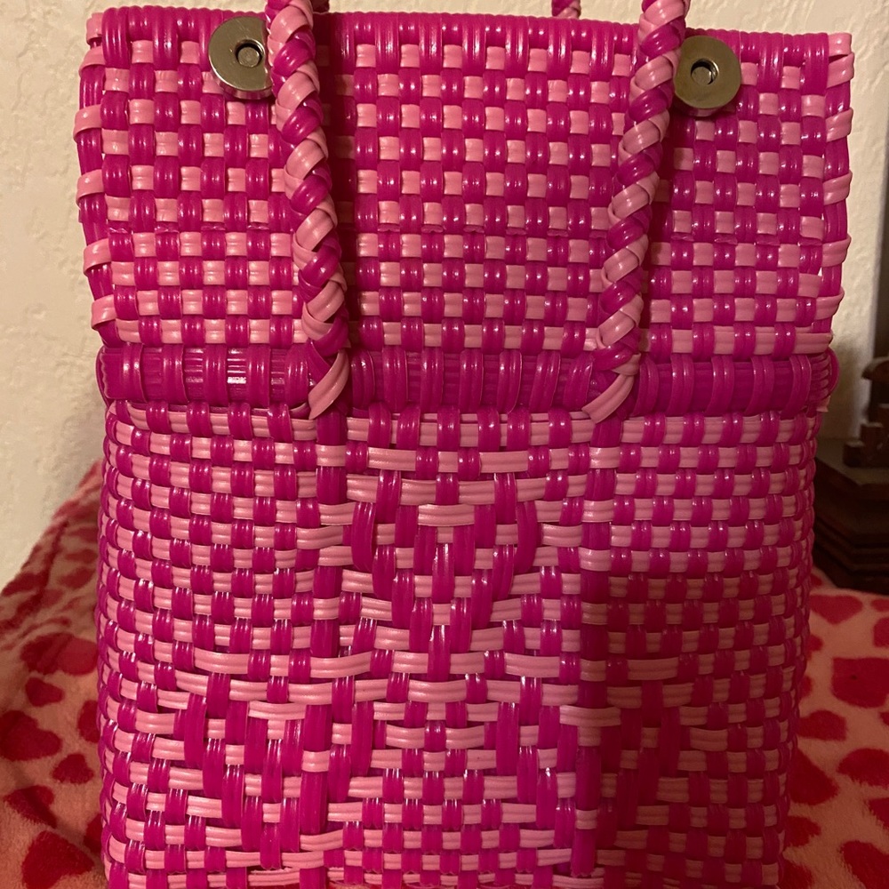 Pink, durable handbag